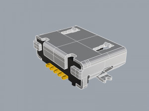 USB Micro B connector 3D मॉडल