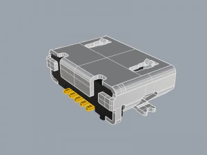 USB Micro B connector 3D Model