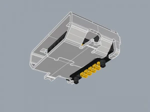 USB Micro B connector 3D Model