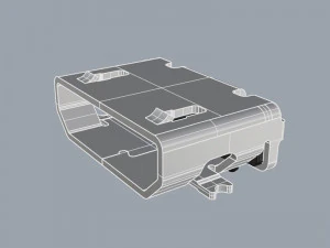 USB Micro B connector 3D Model