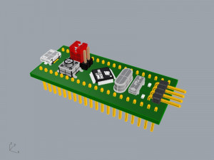 Blue Pill STM32 3D Model