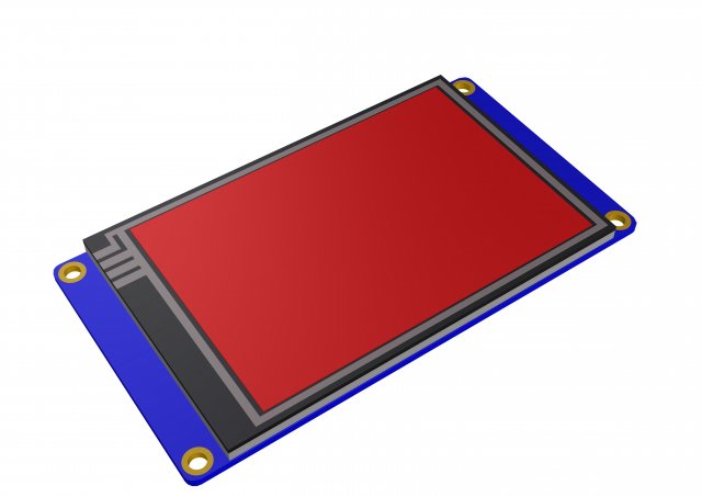 Nextion NX4832T035 35 Inch 480x320 HMI TFT LCD Touch Display Module 3D Модель .c4d .max .obj .3ds .fbx .stl .blend 