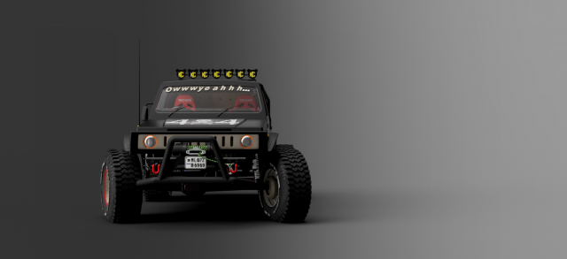 Suzuki Samurai Extreme Ofrroad 3D Модель .c4d .max .obj .3ds .fbx .stl .blend 