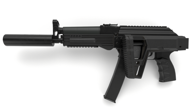 Submachinegun PPK-20 3D Model .c4d .max .obj .3ds .fbx .stl .blend 