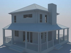 House Building 3ds Max Model Modèle 3D