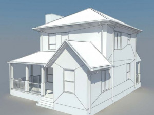 House Building 3ds Max Model Modèle 3D