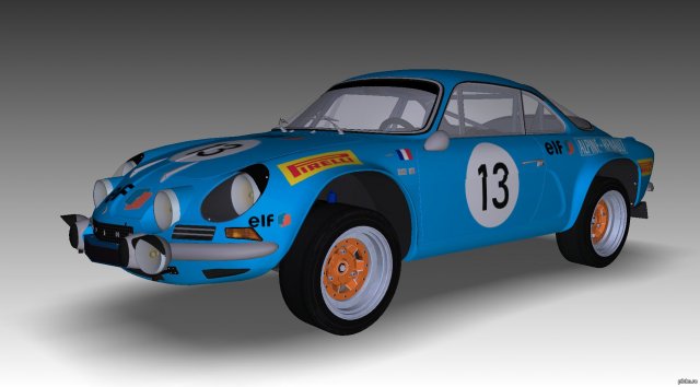 Alpin 1970 Super Sport Car 3D 모델 .c4d .max .obj .3ds .fbx .stl .blend 