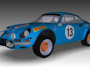 Supercarro esportivo Alpin 1970 Modelo 3D