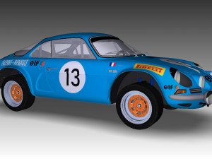 Alpin 1970 Super Sport Car 3D 모델