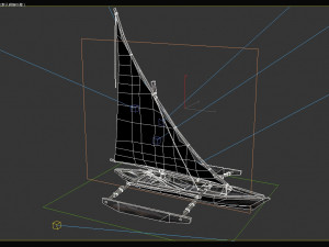 Ancient vessel carrying fishing boats Modelo 3D