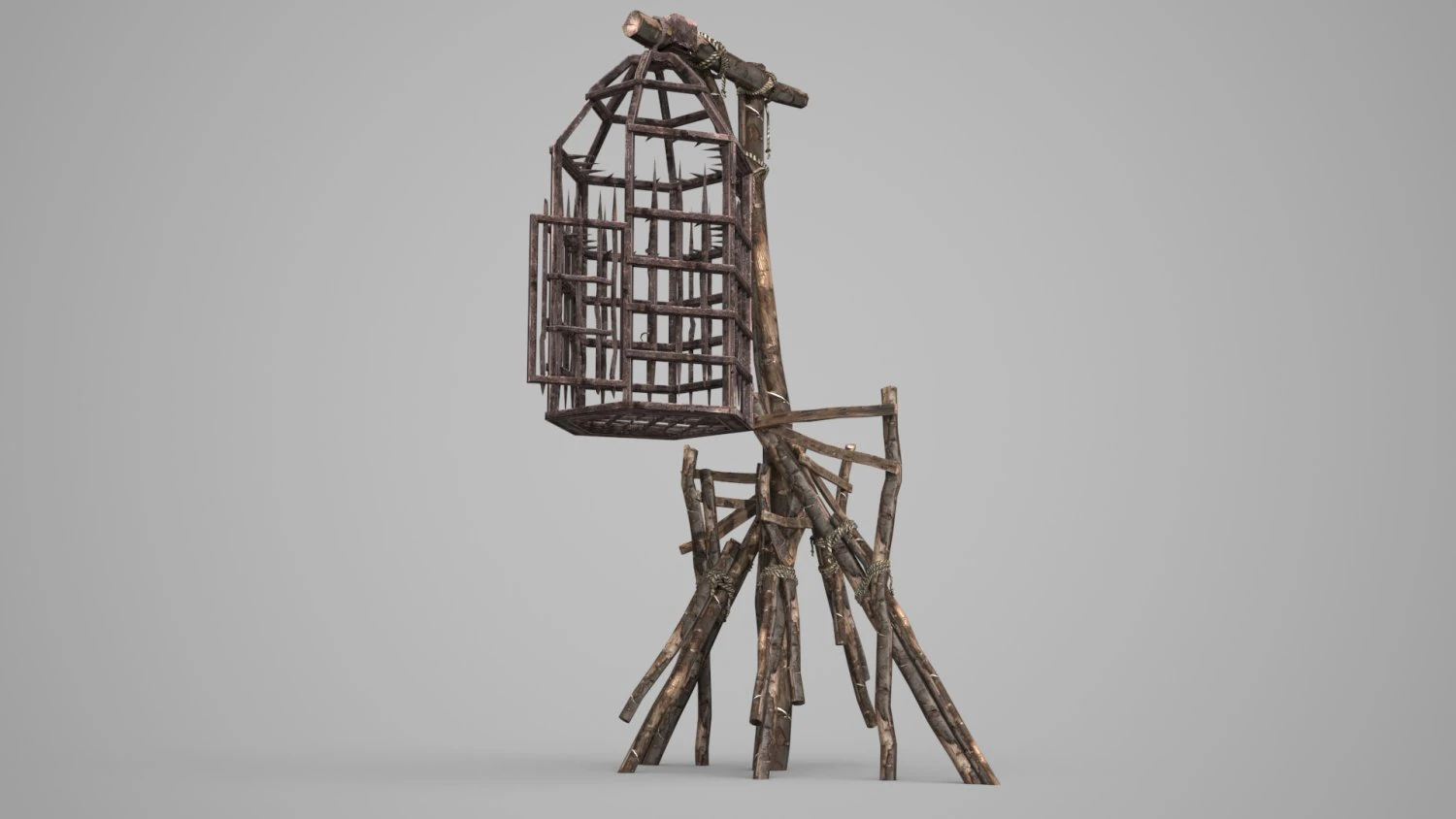 Antica gabbia carceraria Modello 3D .c4d .max .obj .3ds .fbx .stl .blend 