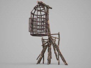 Kandang penjara kuno Model 3D