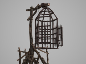 Ancient prison cage Modèle 3D