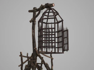 Antica gabbia carceraria Modello 3D