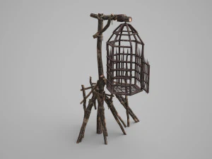 Antica gabbia carceraria Modello 3D