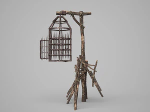 Antica gabbia carceraria Modello 3D