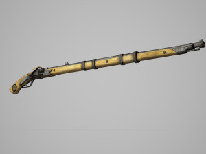 Ancient musket rifle Model 3D