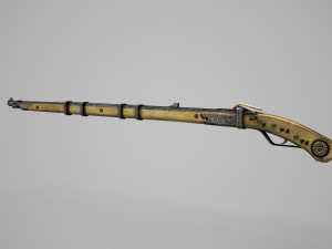 Ancient musket rifle Model 3D