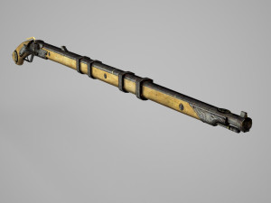 Ancient musket rifle Model 3D
