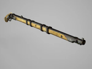 Ancient musket rifle 3D Model