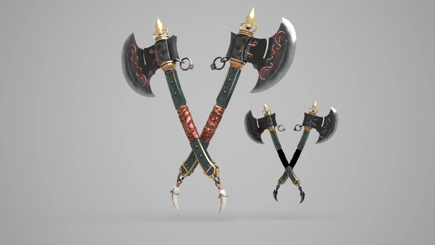 Ancient cold axe 3D Model .c4d .max .obj .3ds .fbx .stl .blend 