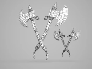 Ancient cold axe 3D Model