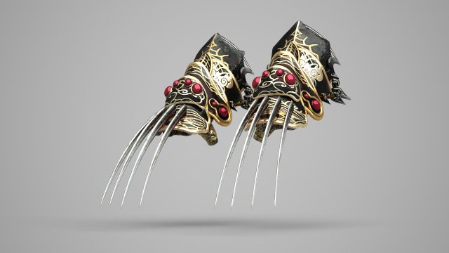 Ancient equipment claw Model 3D .c4d .max .obj .3ds .fbx .stl .blend 