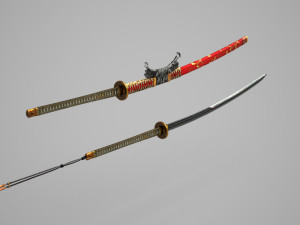 Ancient equipment katana 3D 모델