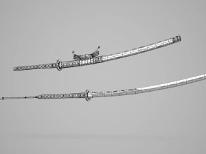 Ancient equipment katana 3D Model