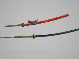 Ancient equipment katana 3D 모델