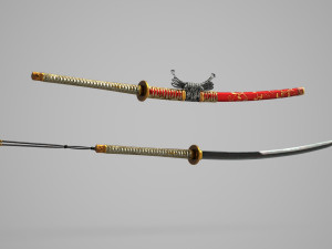Ancient equipment katana 3D 모델