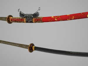 Ancient equipment katana 3D 모델