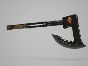 Kapak perang bersenjata kuno Model 3D