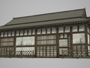 Ancient Asian architecture folk house shop 3Dモデル