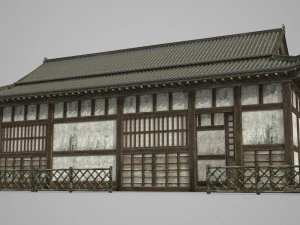 Loja popular da casa da arquitetura asi&aacute;tica antiga Modelo 3D