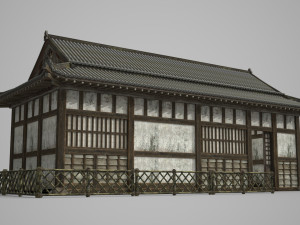 Ancient Asian architecture folk house shop 3D Модель