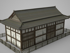 Ancient Asian architecture folk house shop 3D Модель