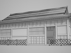 Ancient Asian architecture folk house shop 3D Модель