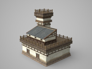 Asian ancient architecture folk house shop Inn 3D 모델