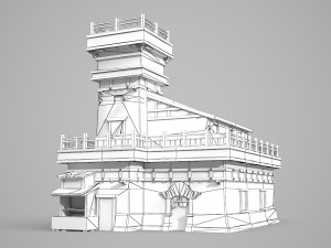 Asian ancient architecture folk house shop Inn 3D 모델