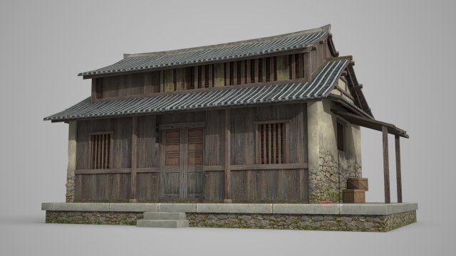 Individual residential houses of Asian ancient buildings 3Dモデル .c4d .max .obj .3ds .fbx .stl .blend 