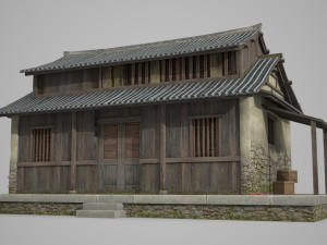 Individual residential houses of Asian ancient buildings 3D Model