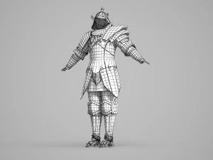 Ancient Asian warrior armor 3D Model