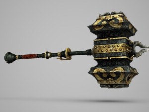 Ancient equipment super sledgehammer 3D Model
