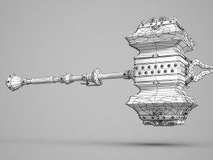 Ancient equipment super sledgehammer 3D Model
