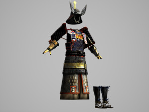 Ancient Asian warrior armor 3D Model