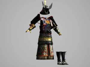 Ancient Asian warrior armor 3D Model