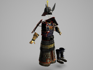 Ancient Asian warrior armor 3D Model