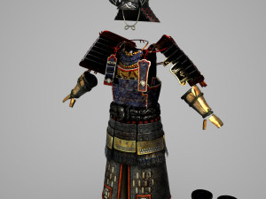 Ancient Asian warrior armor 3D Model
