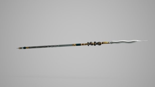 Ancient Asia was equipped with snake shaped spears Modèle 3D .c4d .max .obj .3ds .fbx .stl .blend 